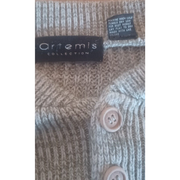 Vintage ARTEMIS Sweater Men's 4 Button Size 2XL Heather Green Henley Style Y2K - Picture 6 of 7